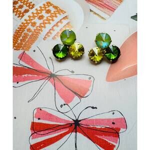 NEW TOVA women's reya earrings in green